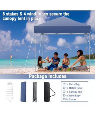 Patio 6.6 x 6.6ft Outdoor Pop-up Canopy Tent UPF 50+ Portable Sun Shelter