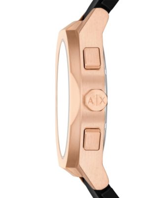 Men's Sync Quartz Chronograph Black Silicone Watch, 42mm