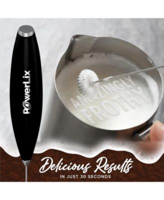 Milk Frother Battery Operated Foam Maker For Coffee With Stainless Steel Stand