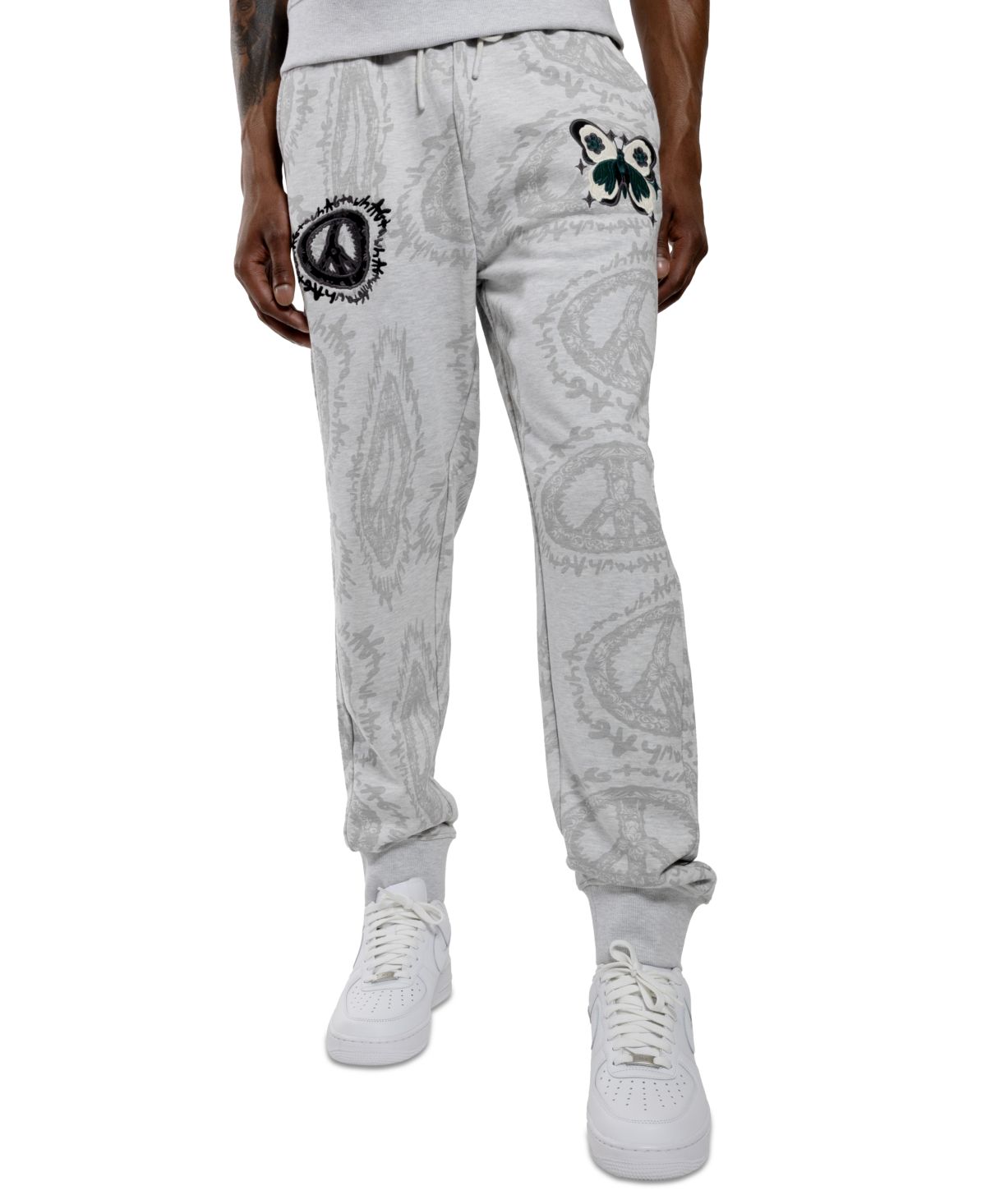 Мужские джоггеры для бега трусцой с графическим изображением знака мира