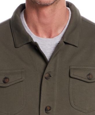 Men's Long Sleeve Twill Button-Front Jacket