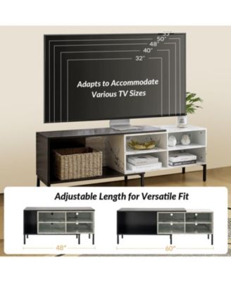 Marna Modern Expandable Tv Stand With Adjustable Length and Adjustable Feet