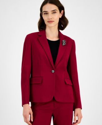 Anne Klein - Women's Embellished One-Button Blazer