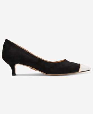 Women's Jacey Luxurious Pointed-Toe Kitten Heel Pumps