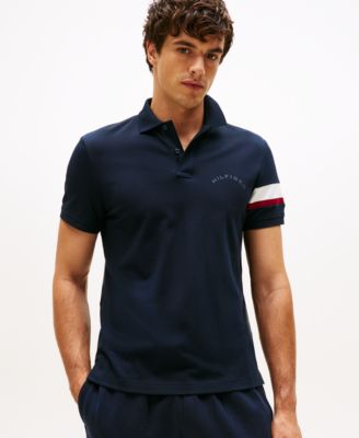 Tommy Hilfiger - Men's Regular-Fit Stripe Sleeve Polo Shirt