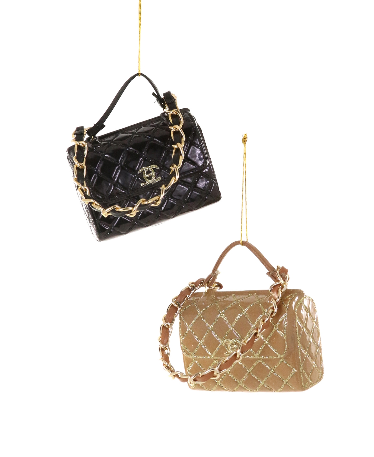 Cody Foster & Co. Luxe Handbag Glass Ornament In Multi
