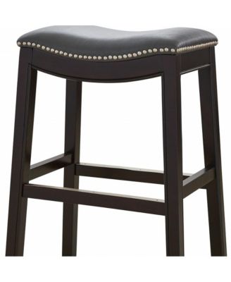 Backless Counter Height Bar Stool with  Seat and Wood Frame