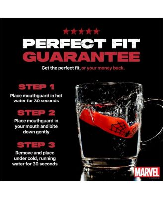 MARVEL Sports Mouthguard Dual Layer Premium Mouth Guard with Case for Basketball, Football, MMA, Hockey - Junior - IRON MAN