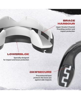 ORTHO Protective Sports Mouth Guard for Braces with Case for Boxing, Basketball, Lacrosse, Football, MMA, Hockey - ICE PINK