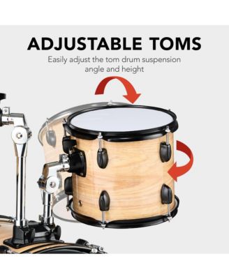 5-Piece Beginner Drum Set w/ Snare, Bass, Toms, Cymbal, Hi-Hat, Sticks, Drum Pedal