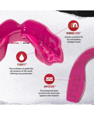 INTRO Slim Fit Sports Mouth Guard with Case for Football, Basketball, MMA, Hockey, Lacrosse, Wrestling - Adult 12+ Years - YELLOW