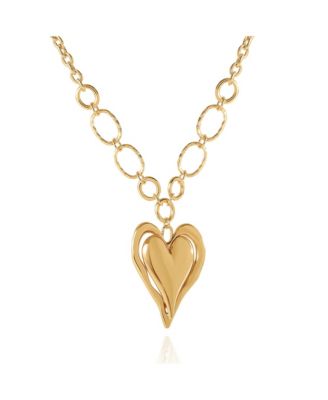 Linked Chain Heart Pendant Necklace