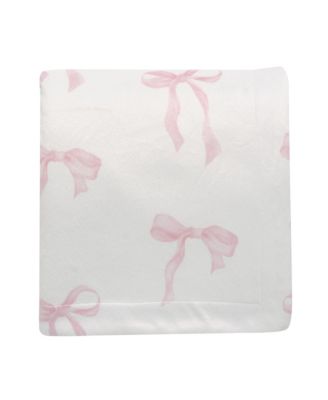 Coquette Floral Pink Bows Aesthetic Warm Fleece Baby Blanket