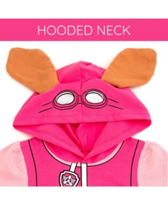 Toddler Girls Hooded Cosplay T-Shirt Dress and Leggings Outfit Set