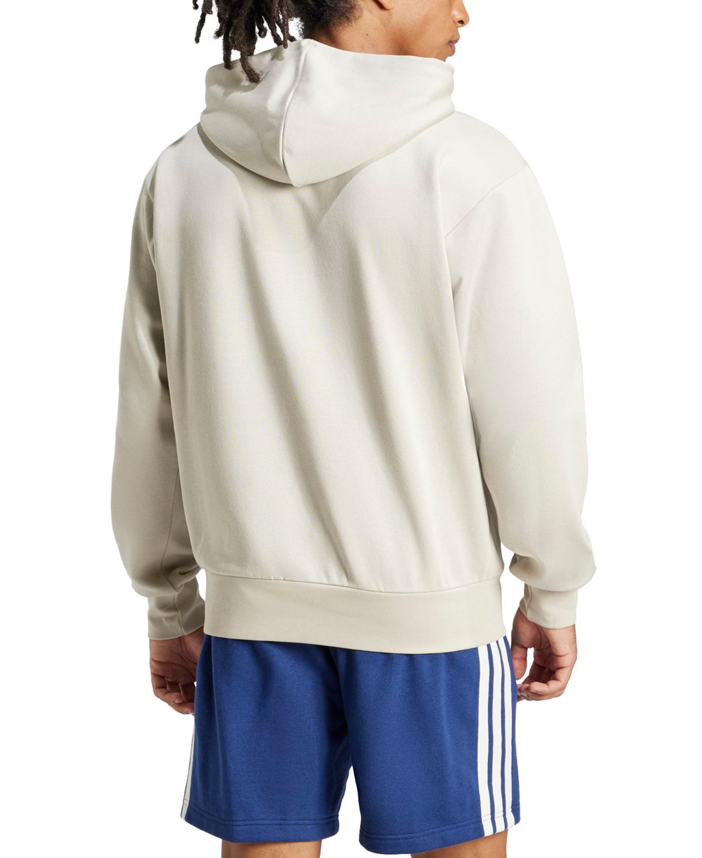 Мужское худи adidas Essentials Big Logo Fleece, цвет: Белый — фото 2