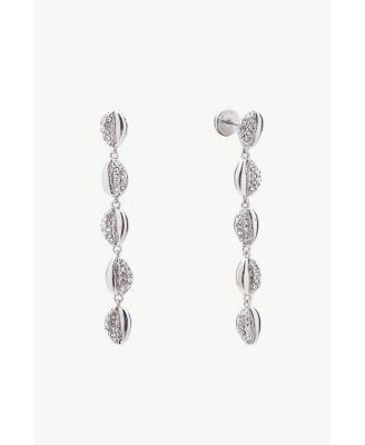 Lucia Cascade Pave Shell Drop Earrings