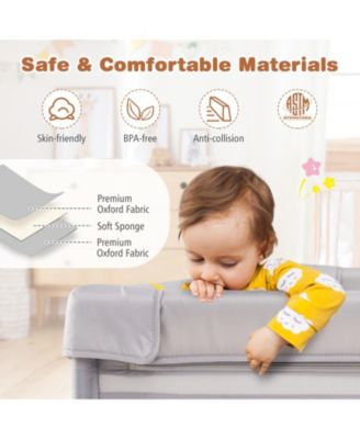 Toddler Large Playpen w/ Mat Play Yard w/ Pull Rings & Ocean Balls Play Area