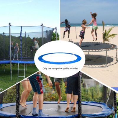 Trampoline Mat & Pad Replacement Kit w/ 96V-Ring for 15ft Round Trampoline Frame Blue