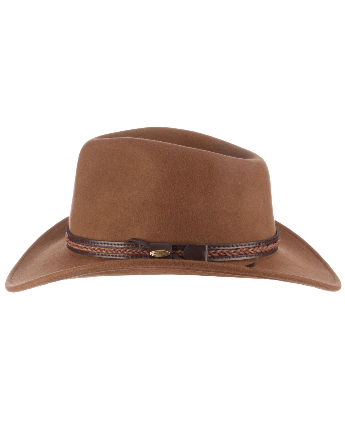 Scala Men's Felt Outback Braid Hat In Brown