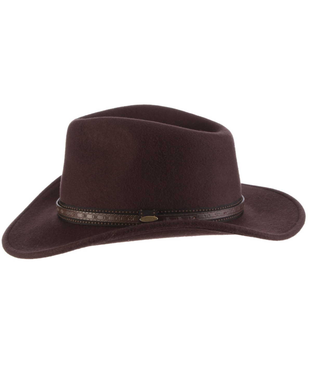 Scala Men's Felt Outback Overlay Hat In Brown