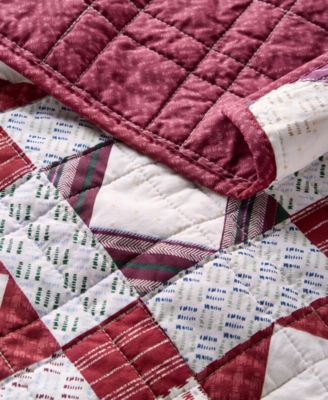 Holiday Checker 3-Pc. Quilt Set, King, Macy's Exclusive