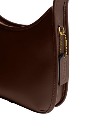Small Leather Curve Zip Shoulder Bag