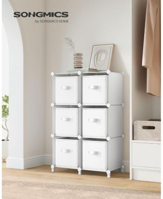 6-Cube Storage Organizer with Collapsible Fabric Bins