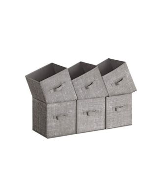 6-Pack 11" Foldable Storage Bins with Double Handles