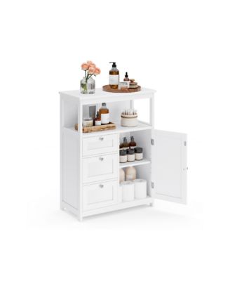 Versatile Storage Cabinet with Adjustable Shelf, White
