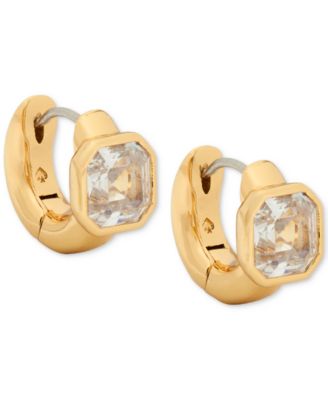Macy's - Cubic Zirconia Sparkling Asscher Huggie Earrings (also in Emerald)