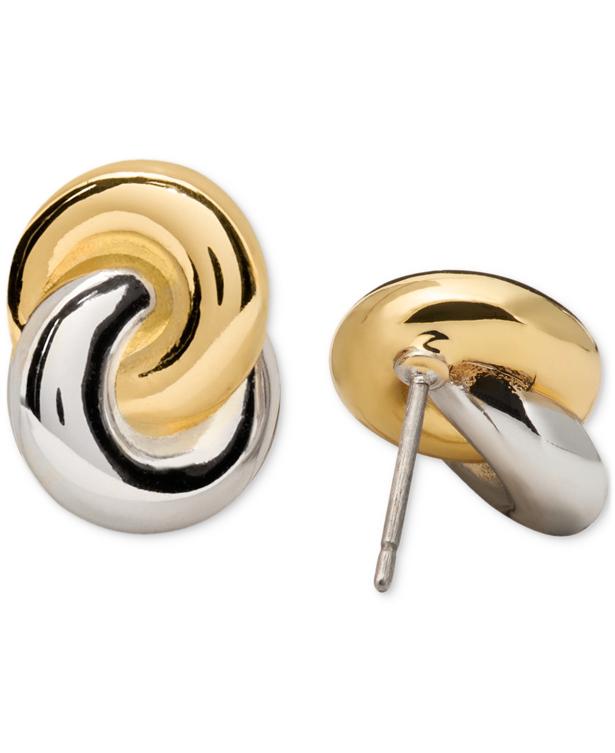 Kate Spade Two-tone Interlock Stud Earrings In Multi