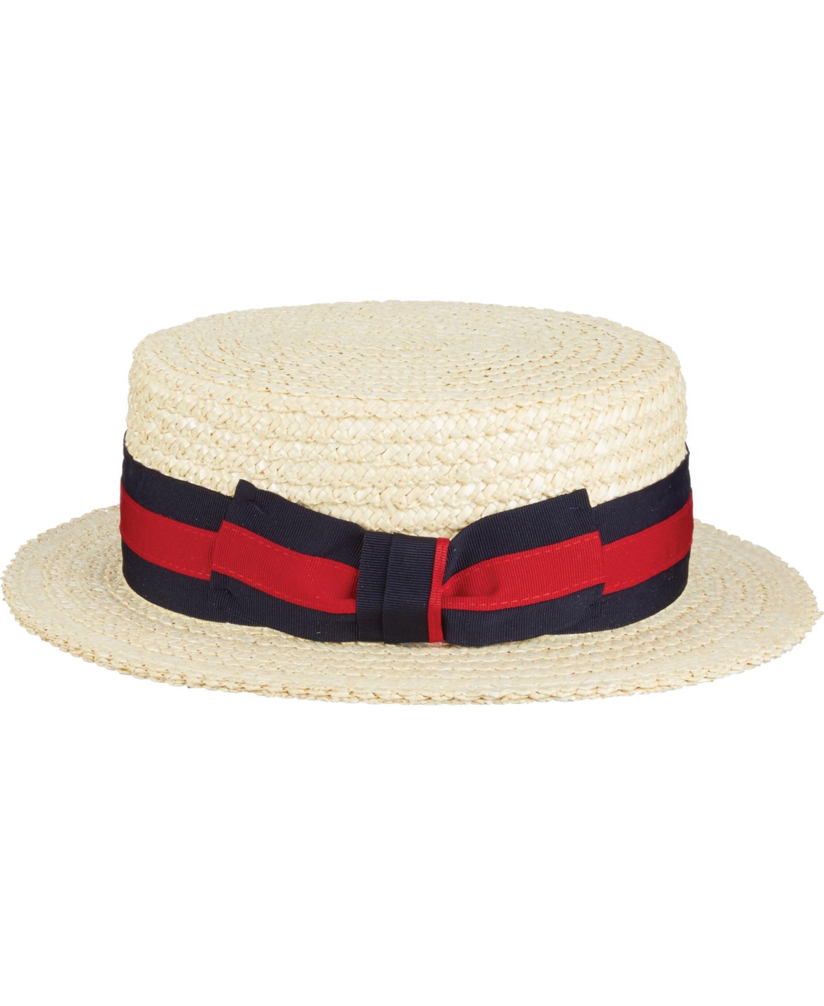 Scala Men's Straw Boater Hat In White