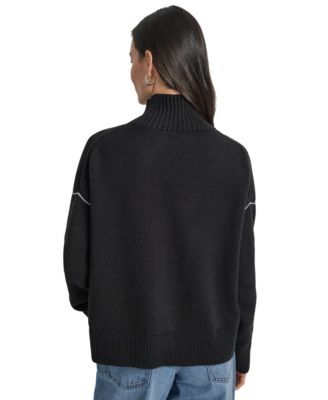 Women's Intarsia Logo Turtleneck Sweater