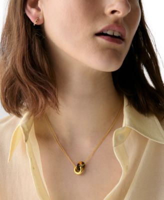 Gold-Tone Interlock Pendant Necklace, 16" + 3" extender