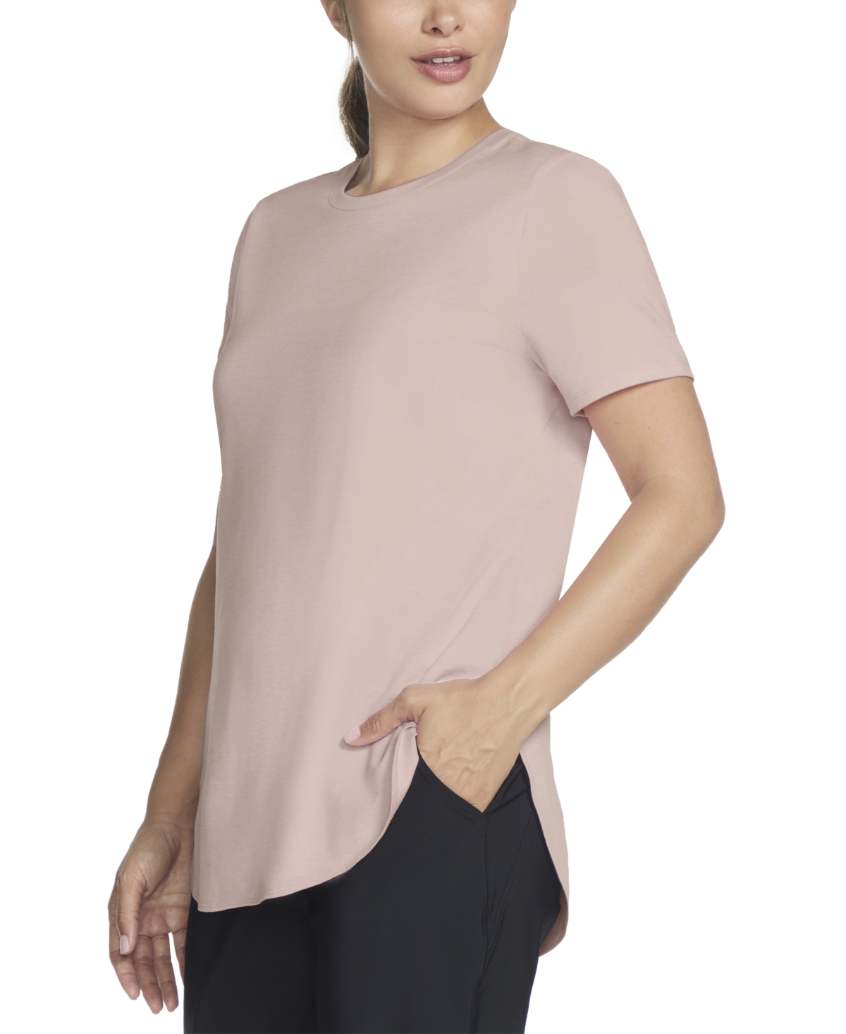 Skechers Women's Active Go Walk Wear Go Dri Swift Tunic T-shirt In Pink