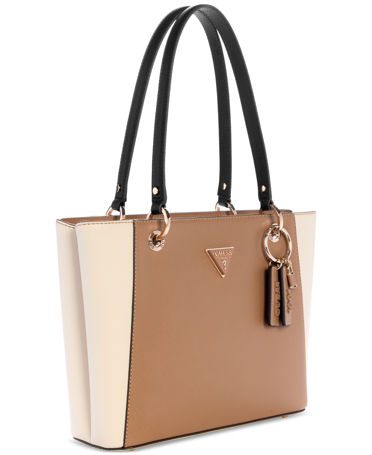 Guess Noelle Ii Small Tote In Brown