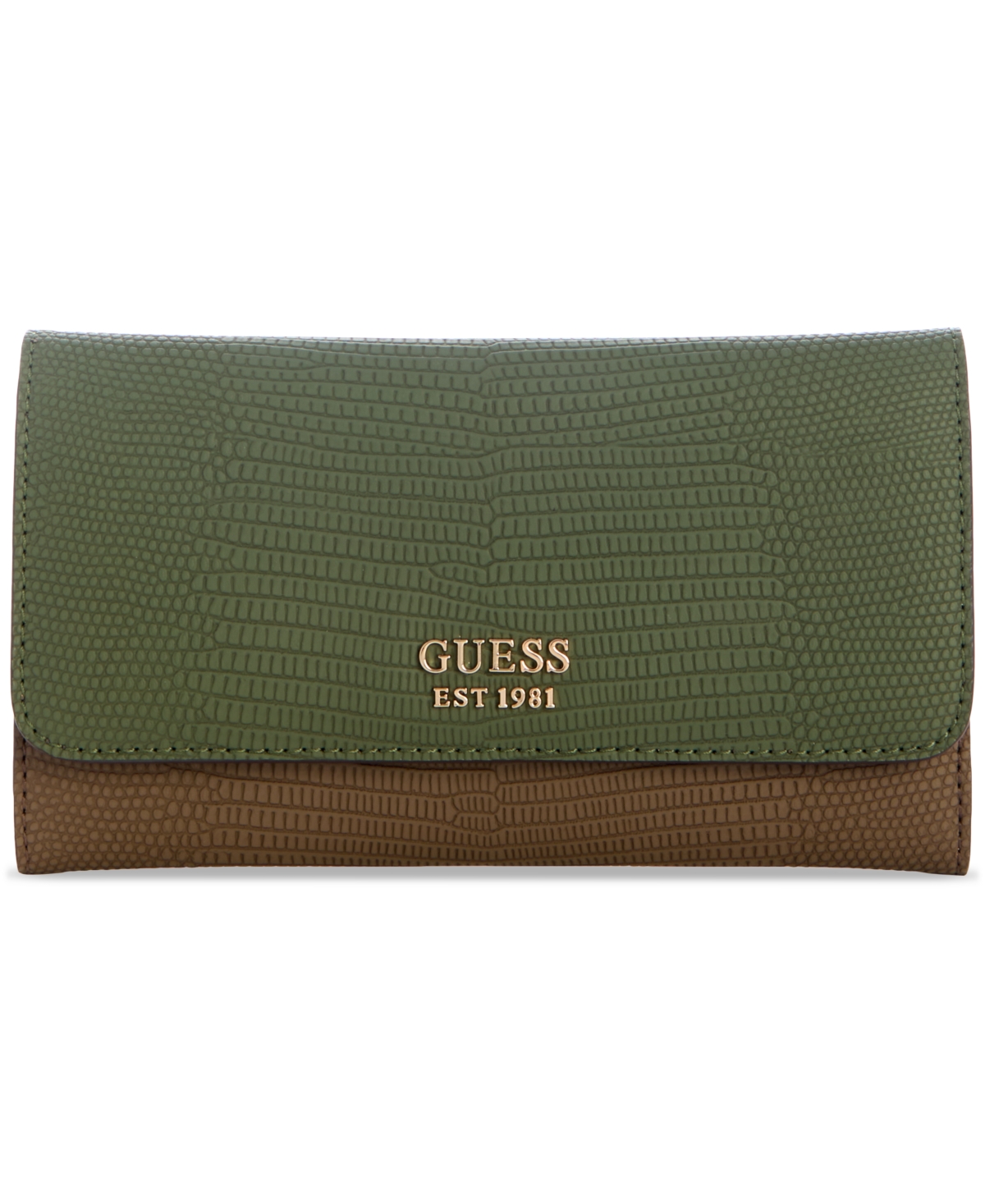 Guess Lyndi Slim Clutch Wallet In Multi