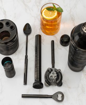 Textured Metal Barware, Set of 7