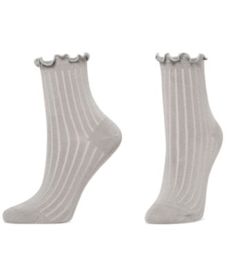 Women's 3-Pk. Sheer Ribbed Anklet Socks U24421MP	