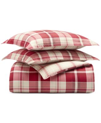 Crimson Plaid Flannel 3-Pc. Comforter Set, King, Macy's Exclusive