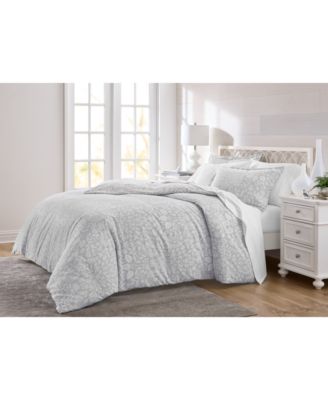 Festive Damask Flannel 3-Pc. Comforter Set, King, Macy's Exclusive