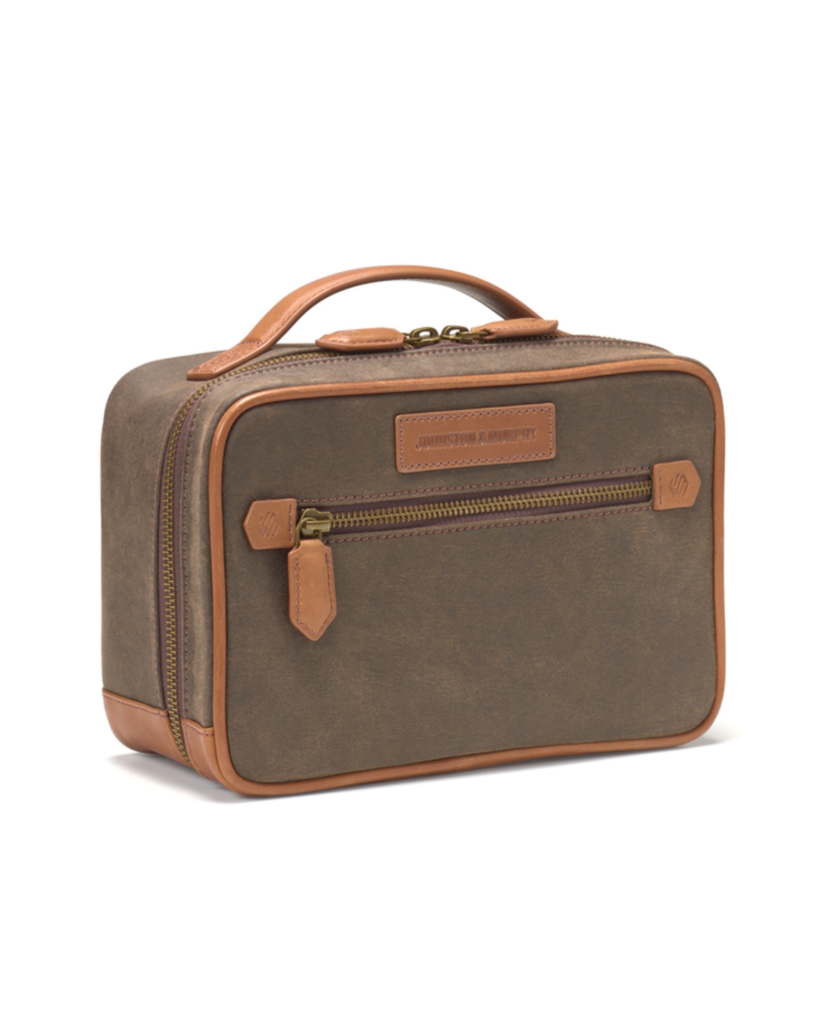 Johnston & Murphy Men's Antique Travel Kit In Brown