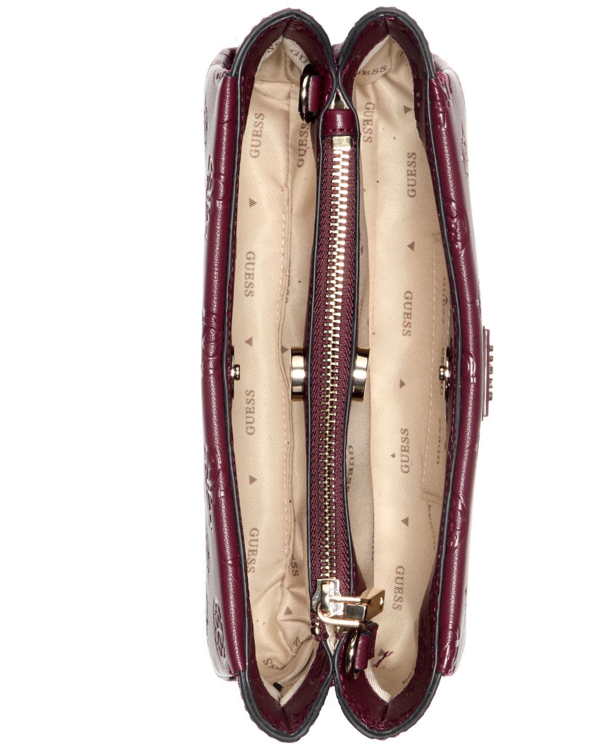 Guess Tisha Small Logo Crossbody Bag In Red