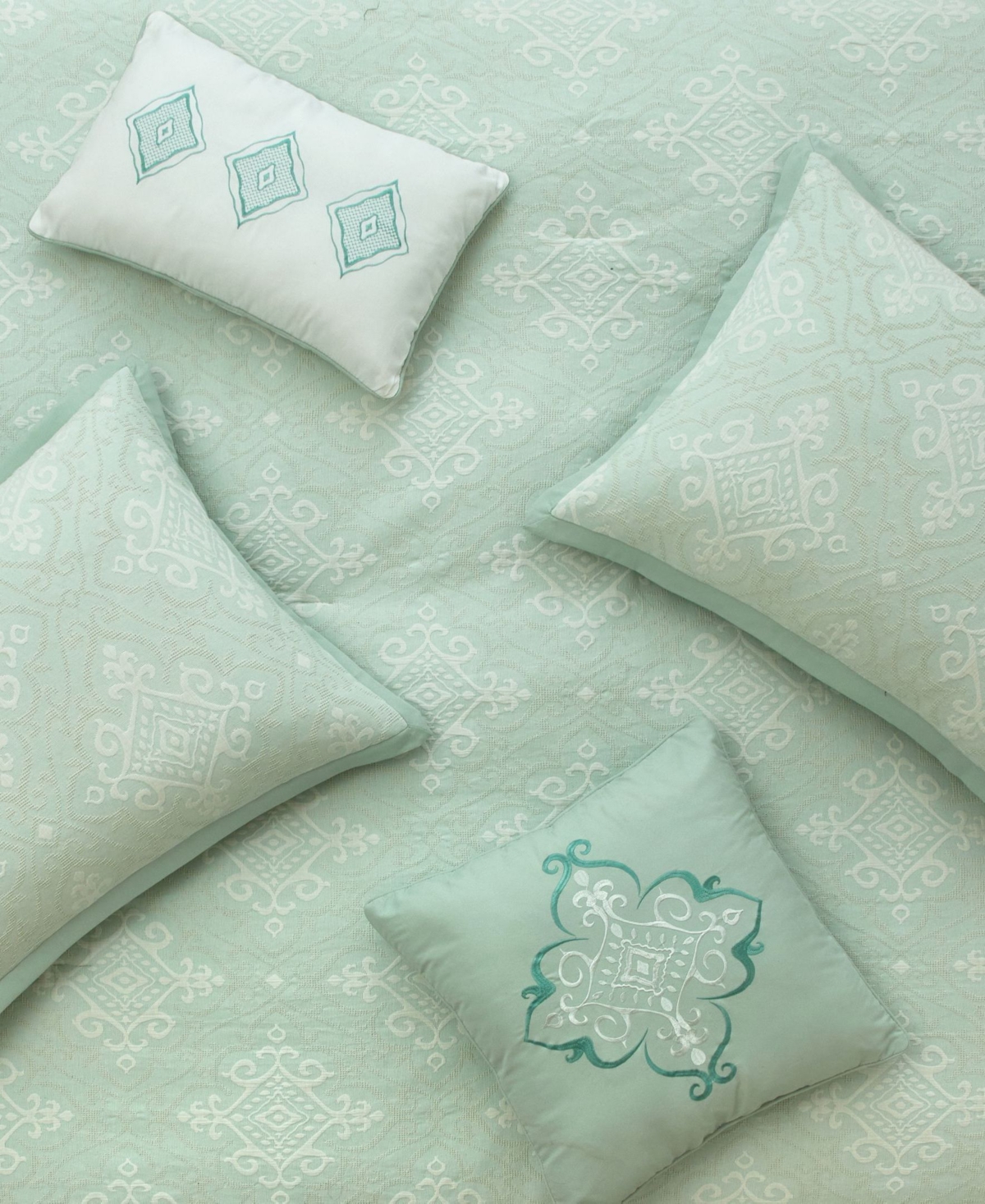 Stratford Park Prissa Medallion 6-pc. Comforter Set, Queen In Green