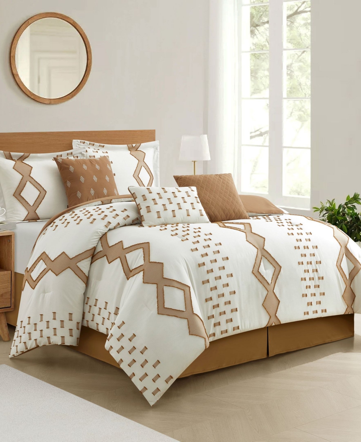 Stratford Park Sanissa Geometric 7-Pc. Comforter Set, California King