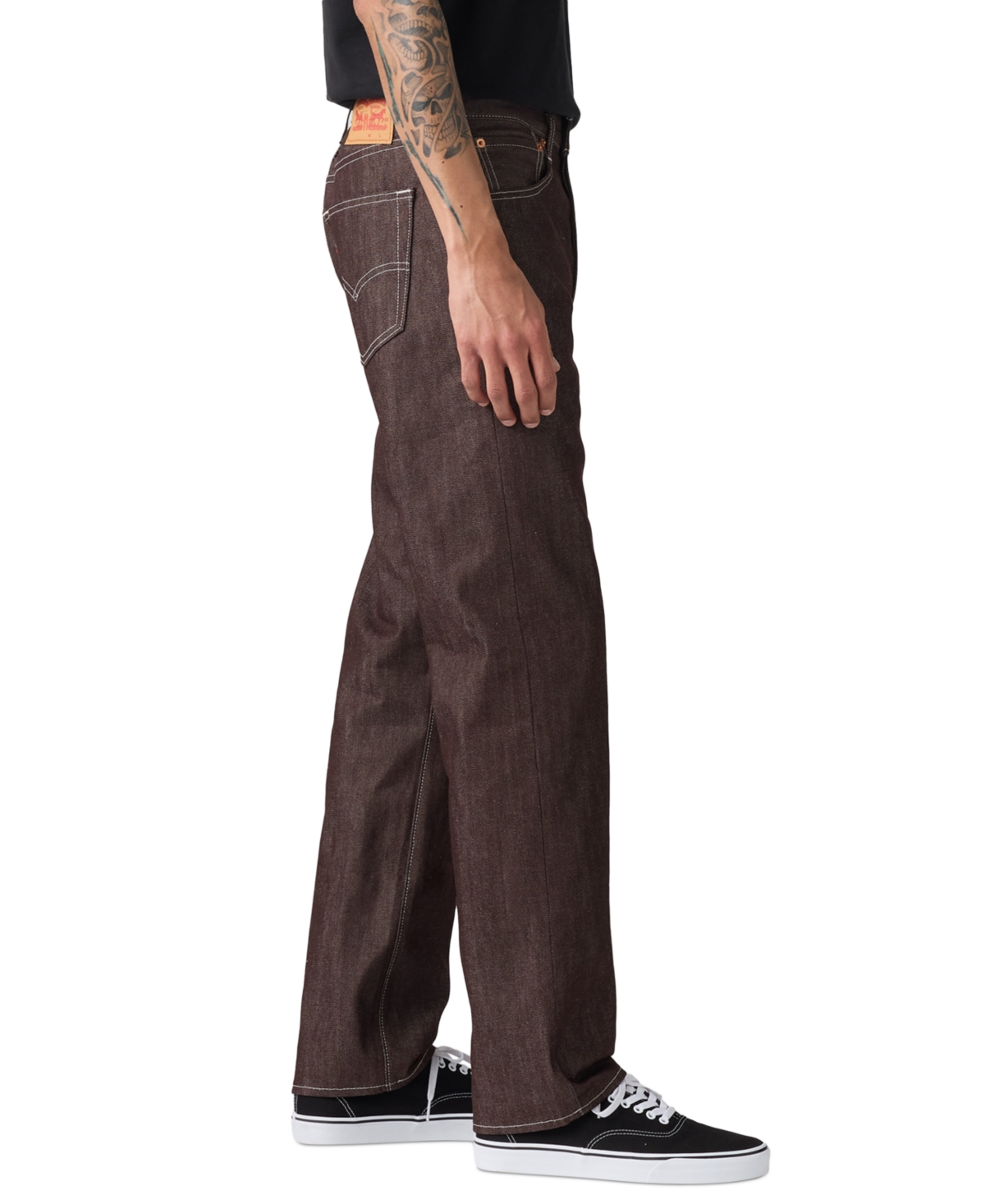 Levi's Men's 501 Original Shrink-to-fit Non-stretch Jeans In Burgundy