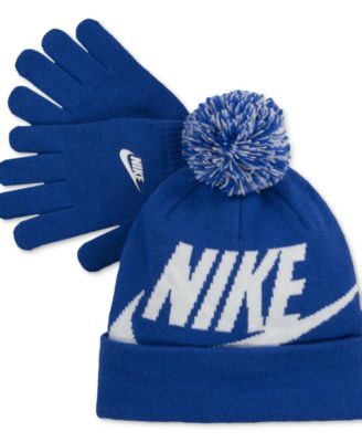 Big Boys 2-Piece Swoosh Beanie and Gloves Set