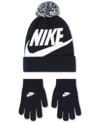 Big Boys 2-Piece Swoosh Beanie and Gloves Set