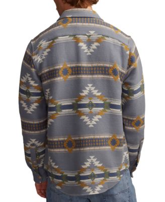 Men's Long Sleeve Southwestern Pattern Humbolt Button-Front Shirt