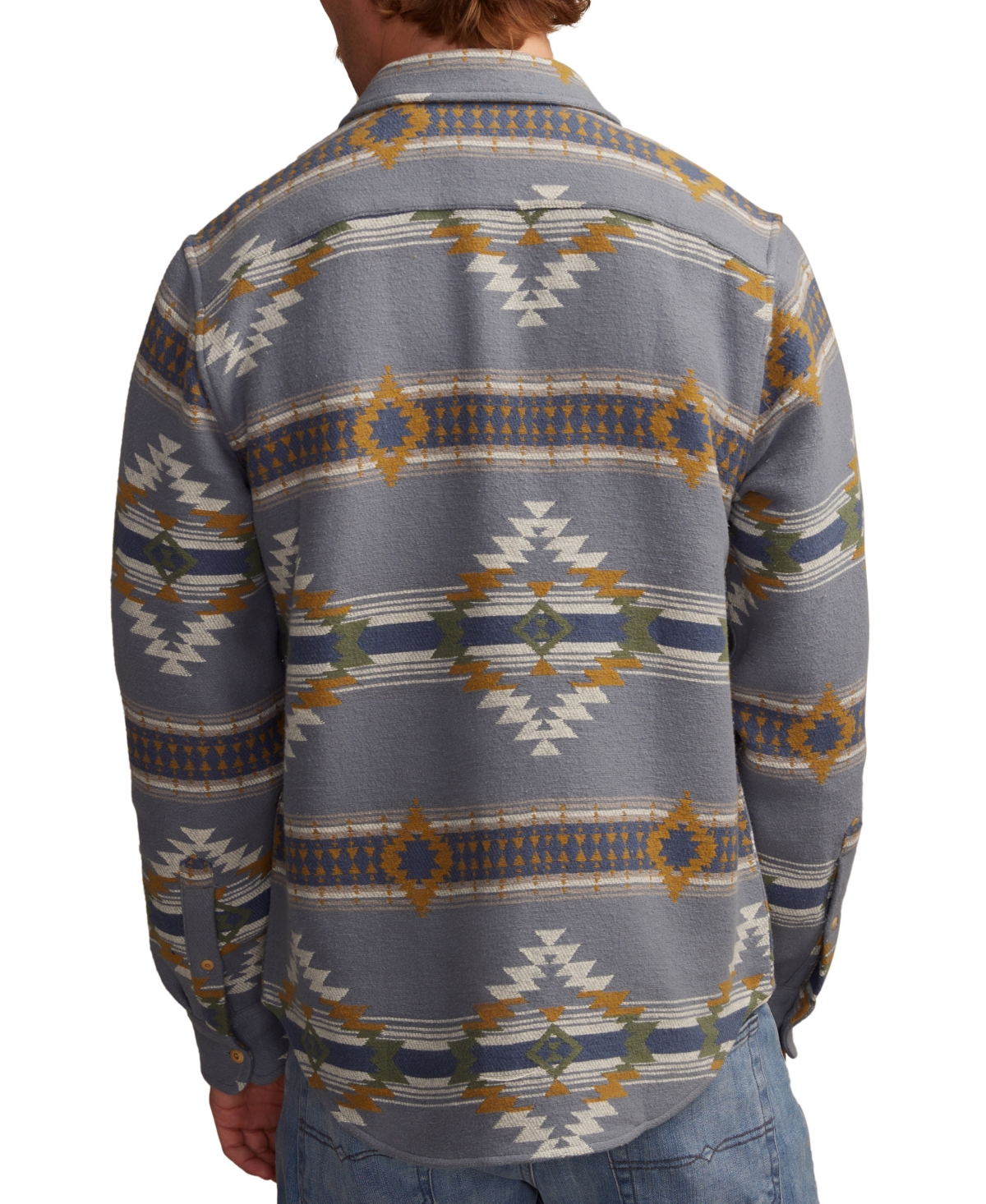 Lucky Brand Men's Long Sleeve Southwestern Pattern Humbolt Button-Front Shirt